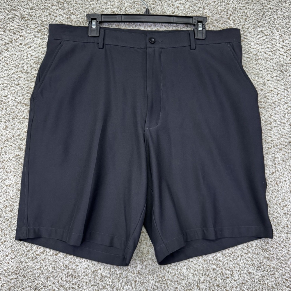 Bolle Golf Shorts Men's 38 Black Tech Performance Stretch Pockets‎ Flat Front
